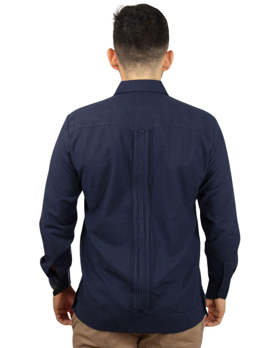 Guayabera manga larga para hombre 5
