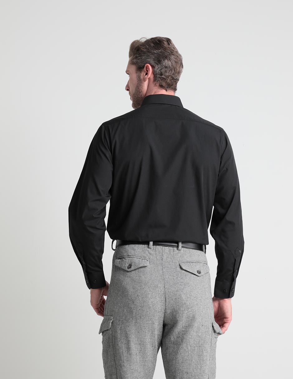 Camisa de vestir de algodón manga larga para hombre 2