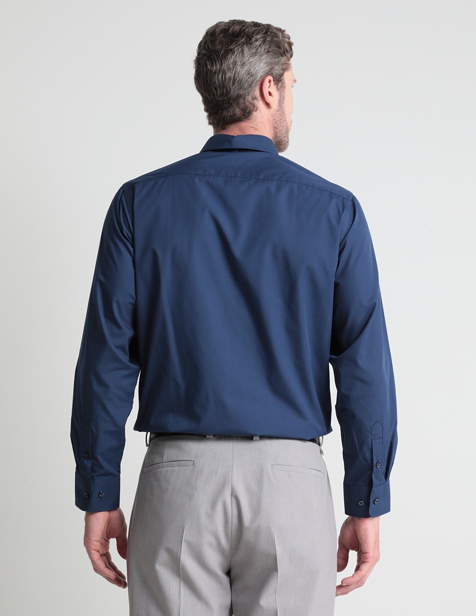 Camisa de vestir de algodón manga larga para hombre 2