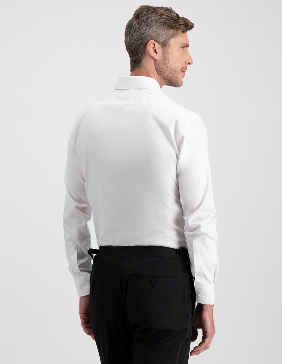 Camisa de vestir de algodón manga larga para hombre 2