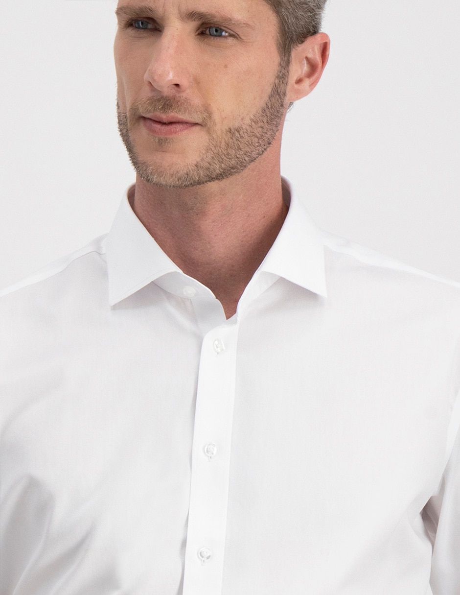 Camisa de vestir de algodón manga larga para hombre 4