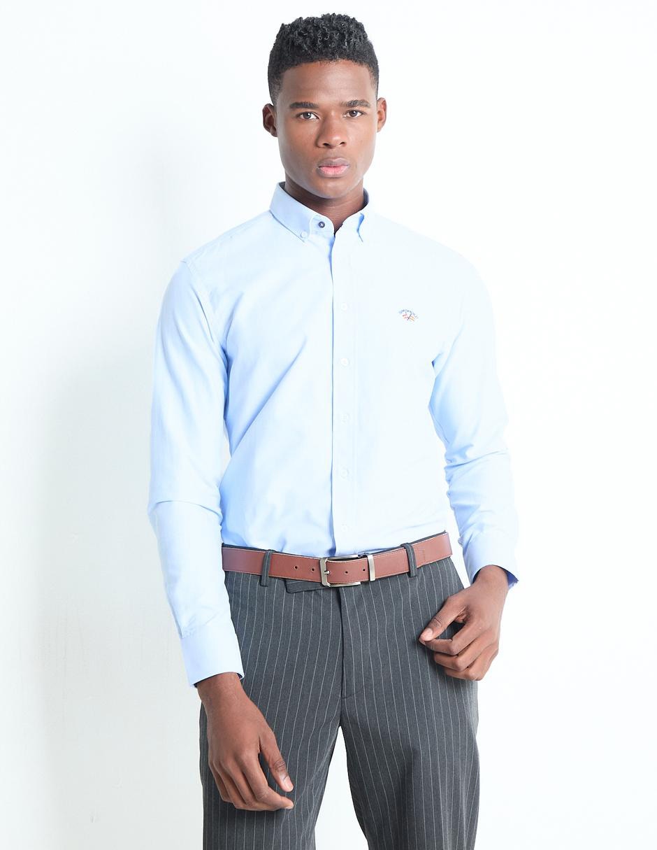 Camisa casual manga larga para hombre