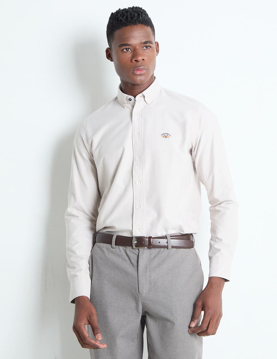 Camisa casual manga larga para hombre