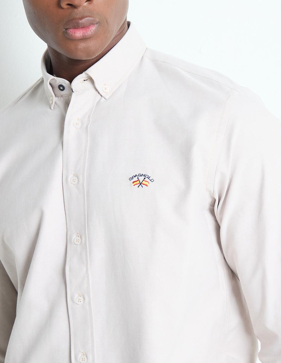 CAMISA SPORT SPAGNOLO, XL, BEIGE