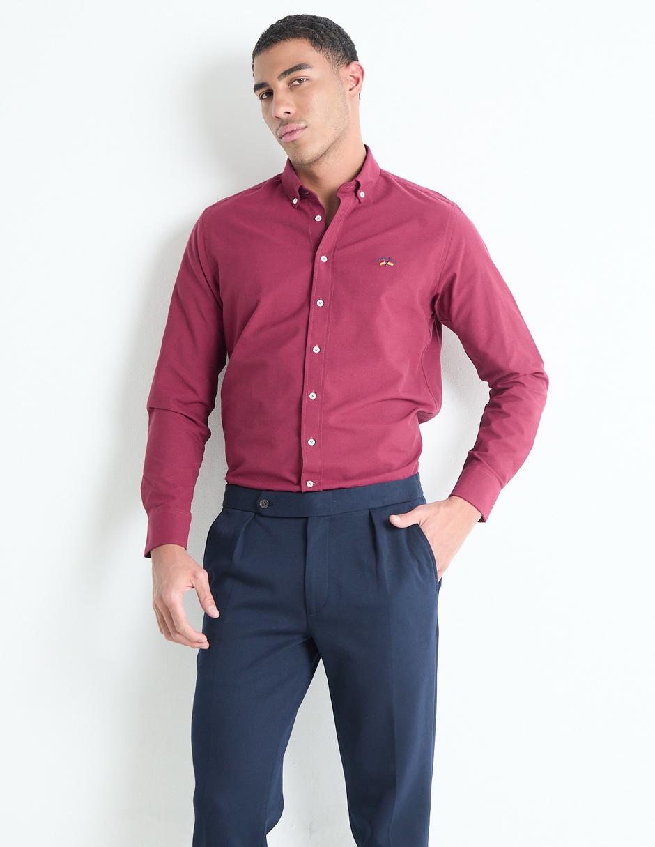 Camisa casual manga larga para hombre