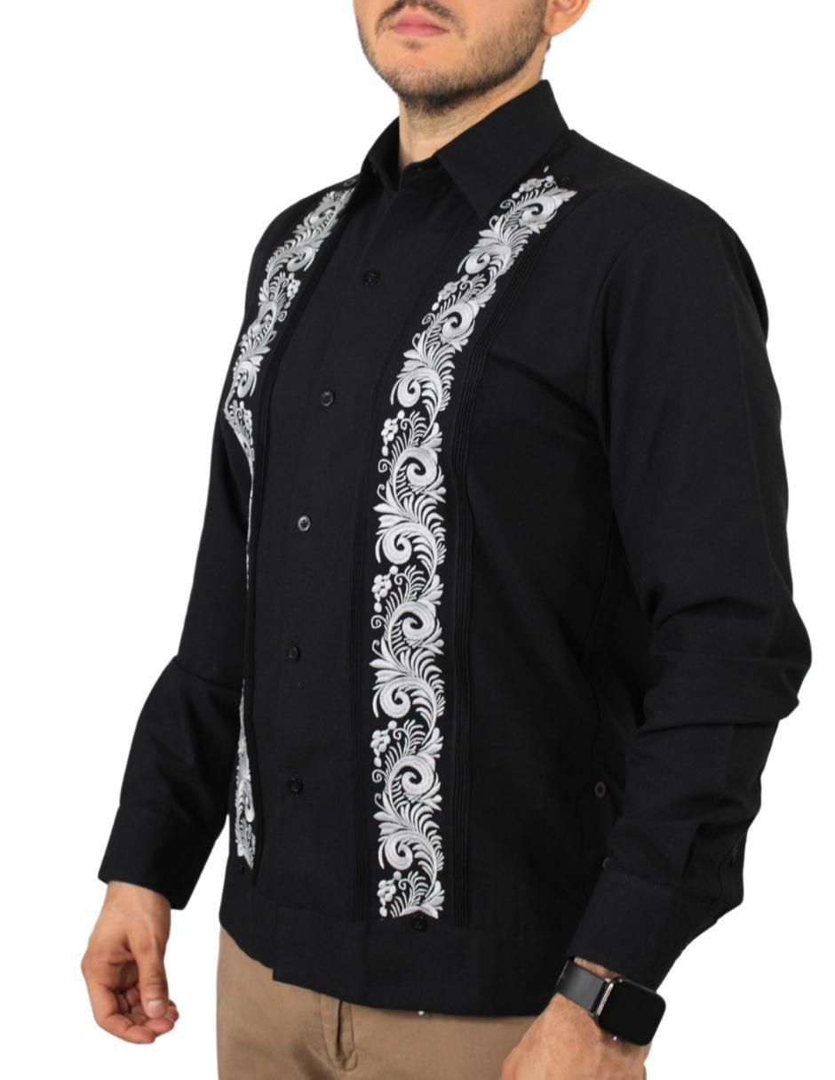 Guayabera manga larga para hombre 2