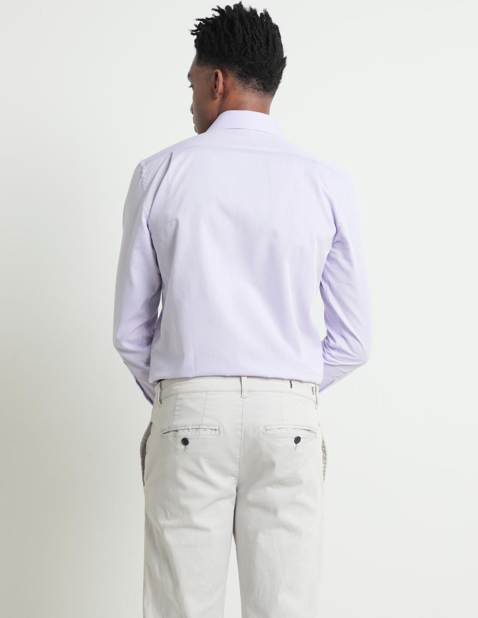 Camisa de vestir de algodón manga larga para hombre 2