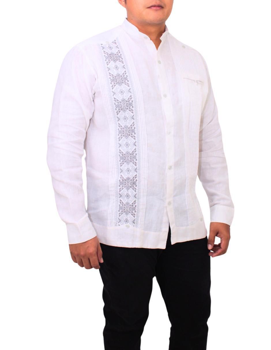 Guayabera manga larga para hombre 2