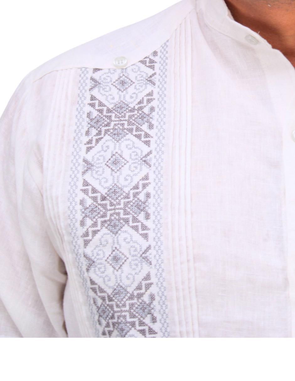 Guayabera manga larga para hombre 3