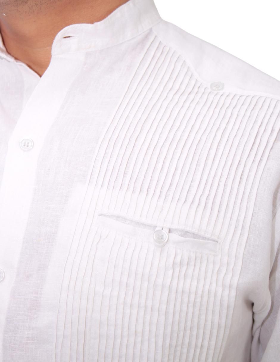 Guayabera manga larga para hombre 4
