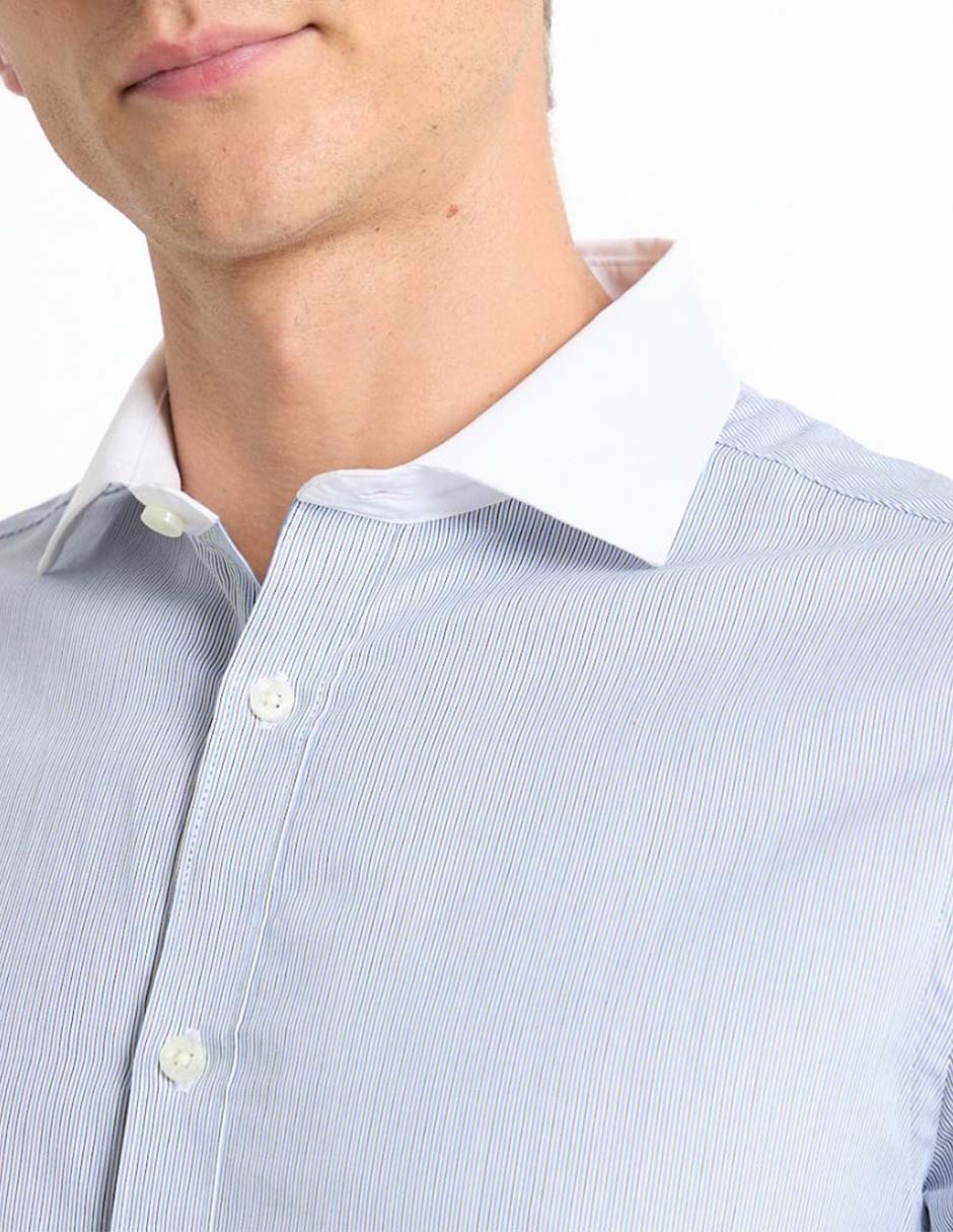 Camisa casual de algodón manga larga para hombre 4