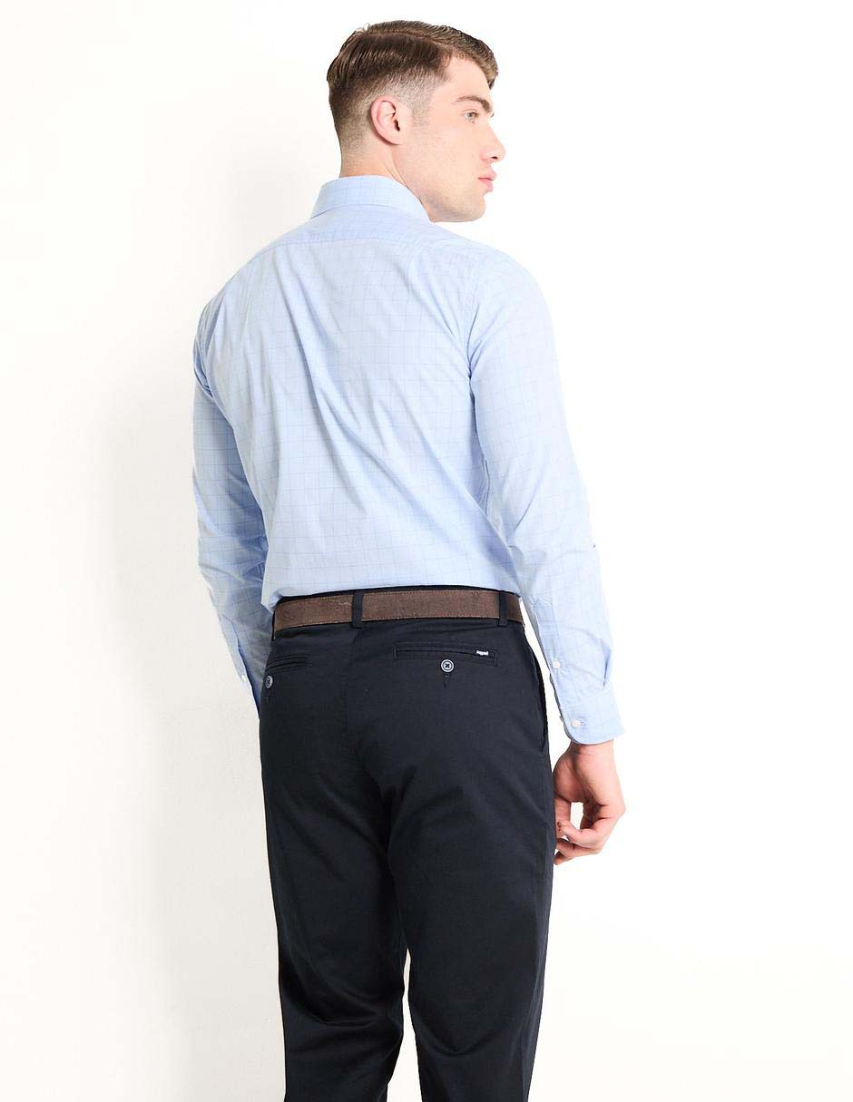 Camisa de vestir de algodón manga larga para hombre 2