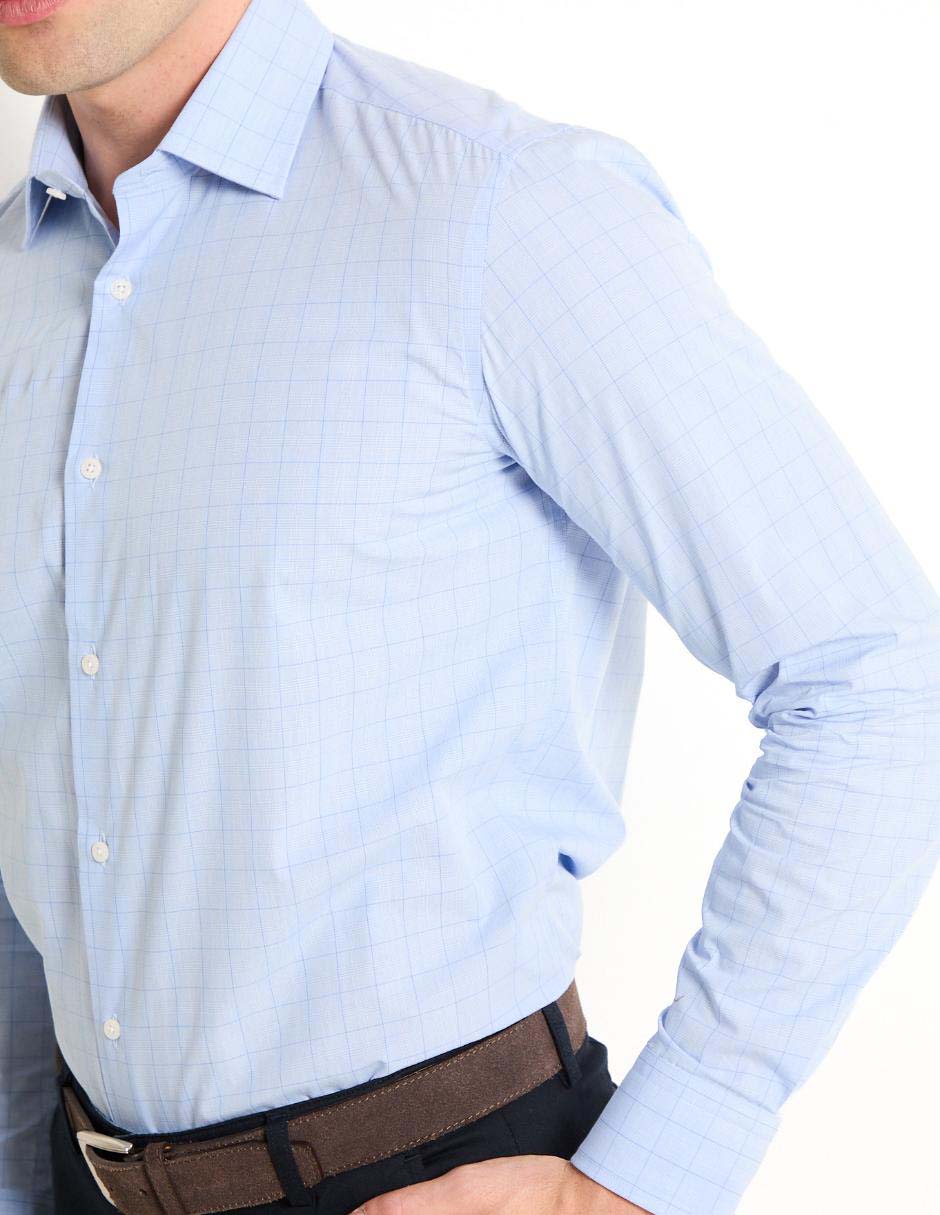 Camisa de vestir de algodón manga larga para hombre 4