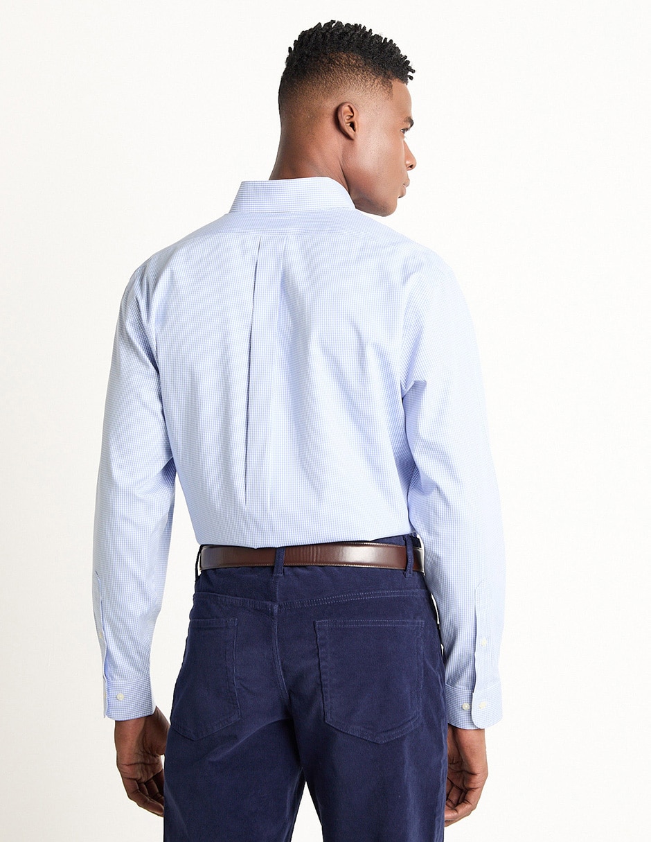 Camisa de vestir de algodón manga larga para hombre 2