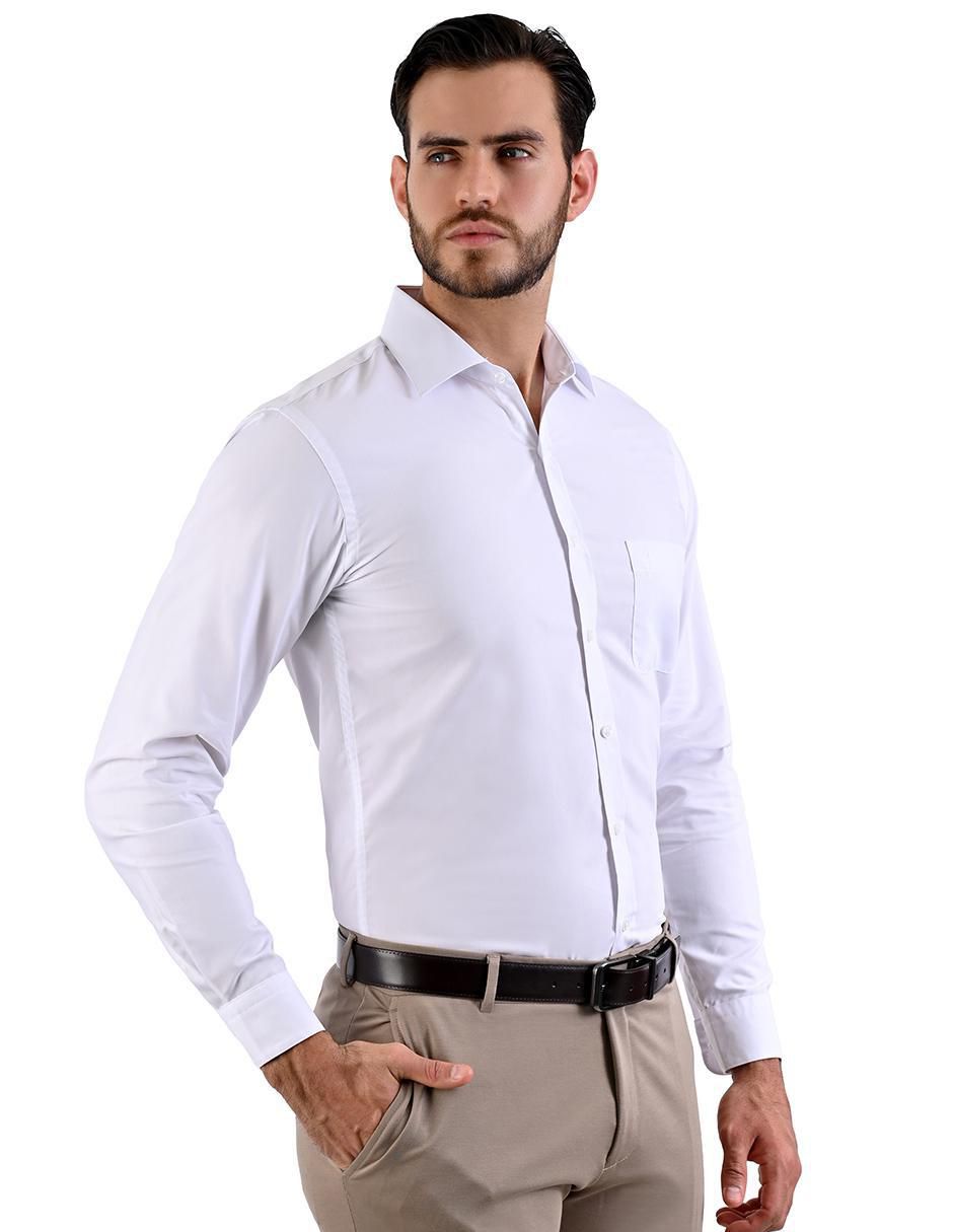 Camisa formal manga larga para hombre 2