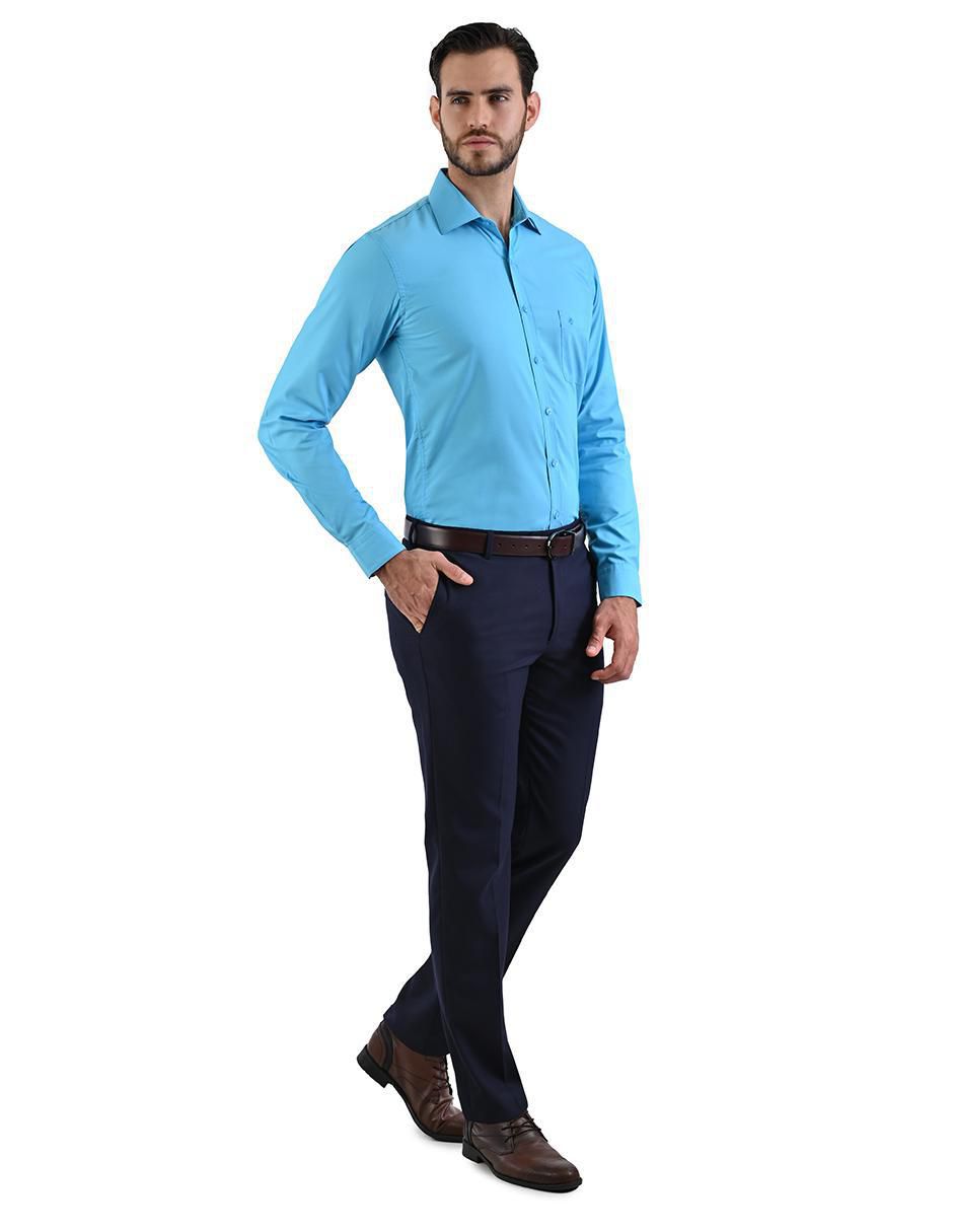 Camisa formal manga larga para hombre 5