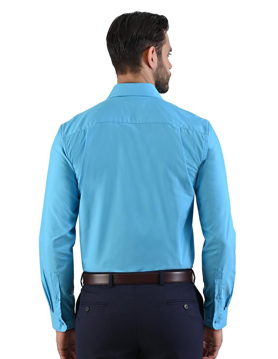 Camisa formal manga larga para hombre 6