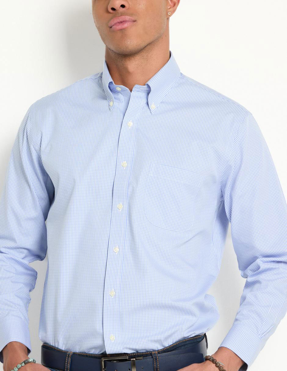 Camisa de vestir de algodón manga larga para hombre 4