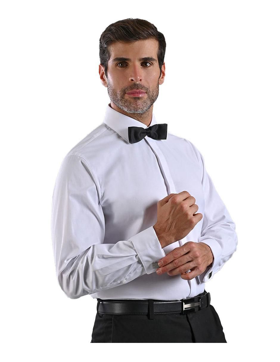 Camisa de vestir Michel Blanc manga larga para hombre Liverpool