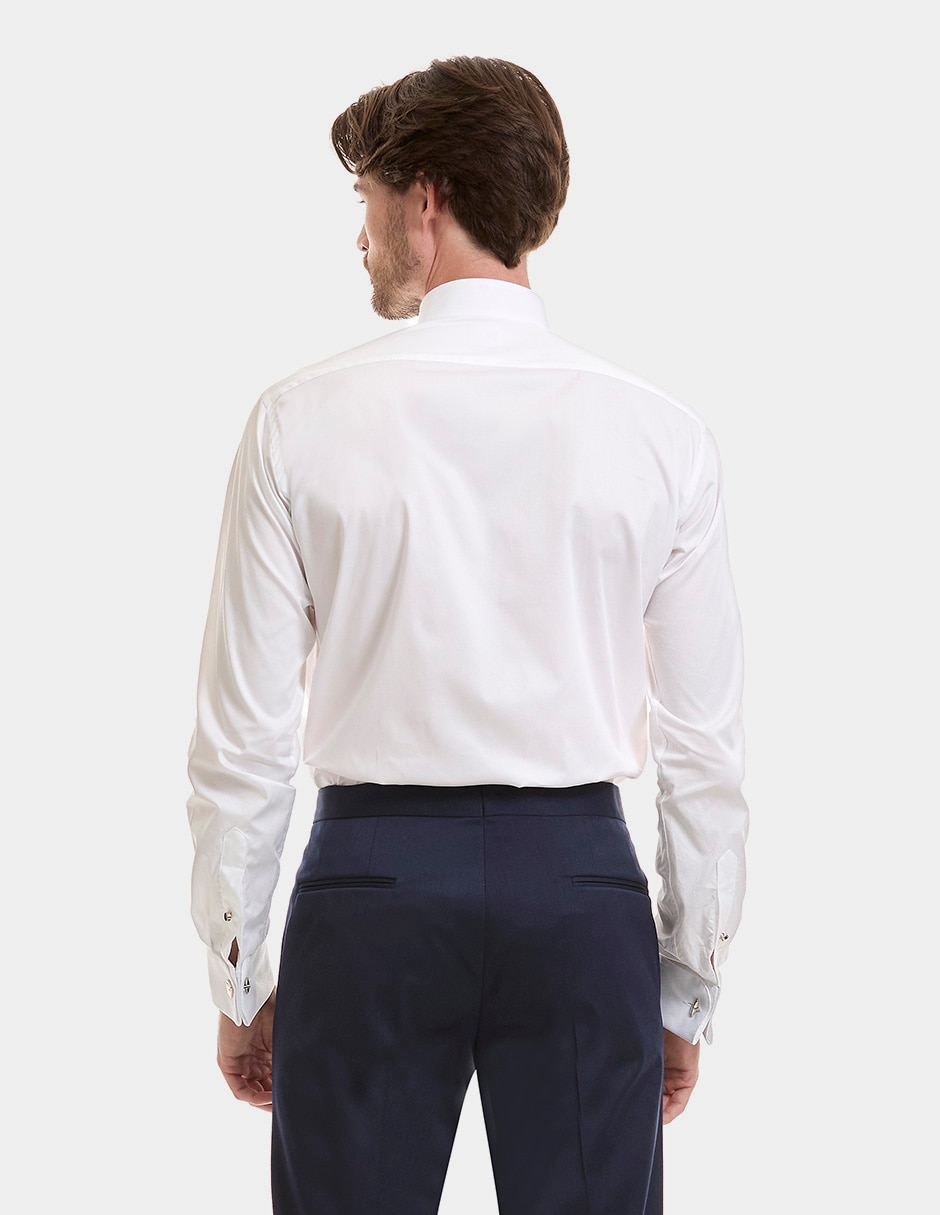 Camisa etiqueta de algodón manga larga para hombre 4