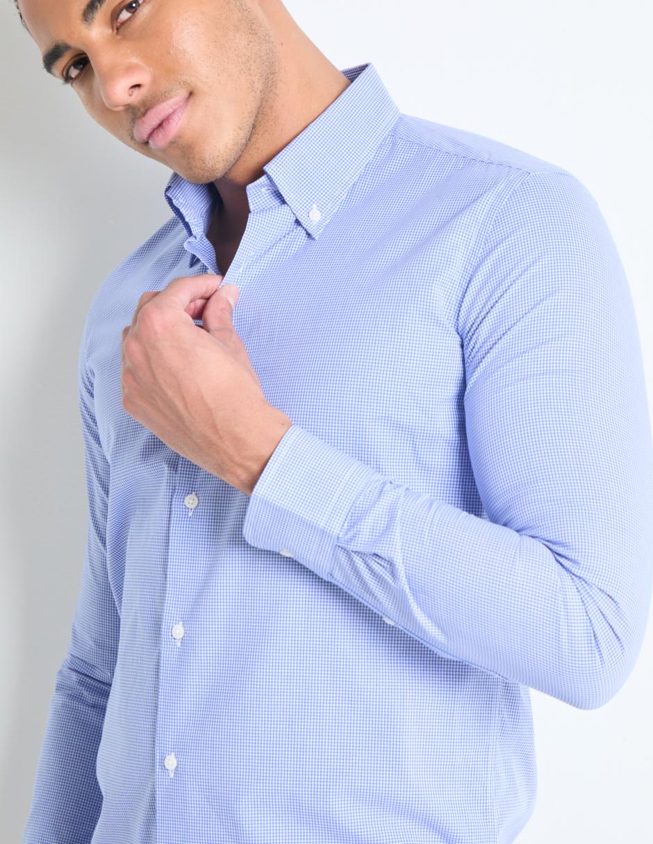 CAMISA SPORT SCAPPI, CH, AZUL MARINO