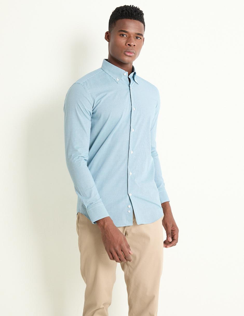 Camisa de vestir de algodón manga larga para hombre Camisa de vestir de algodón manga larga para hombre