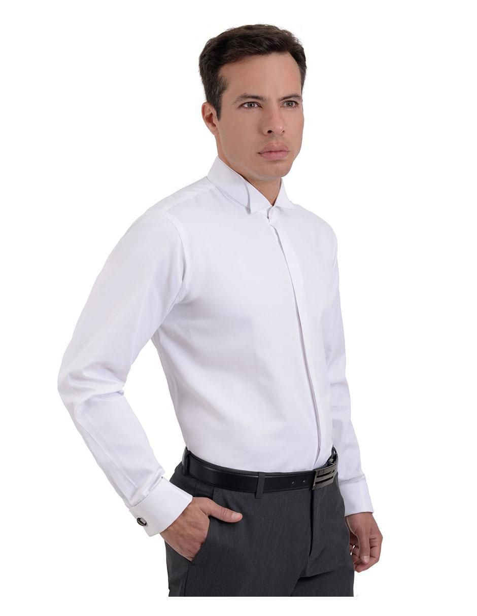 Camisa etiqueta de algodón manga larga para hombre 2