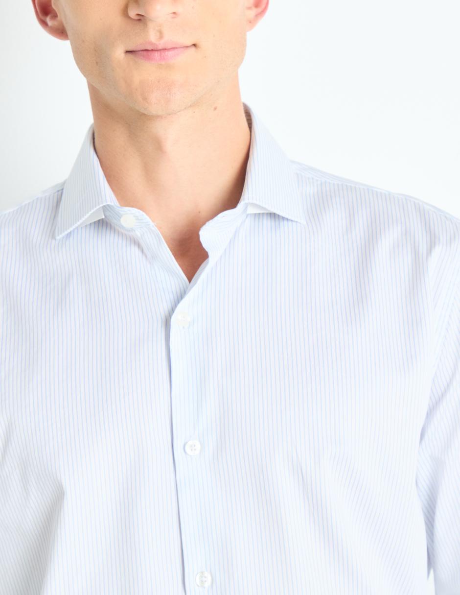 Camisa business casual de algodón manga larga para hombre 4