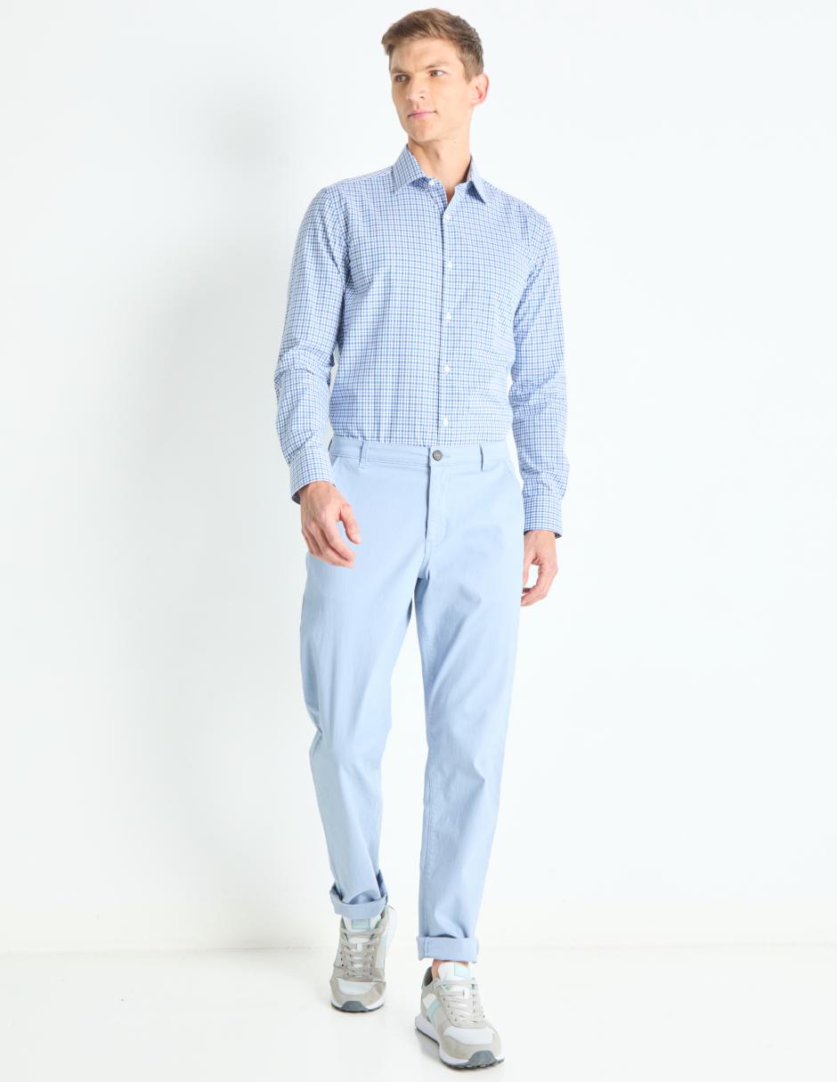 Camisa de vestir de algodón manga larga para hombre 3