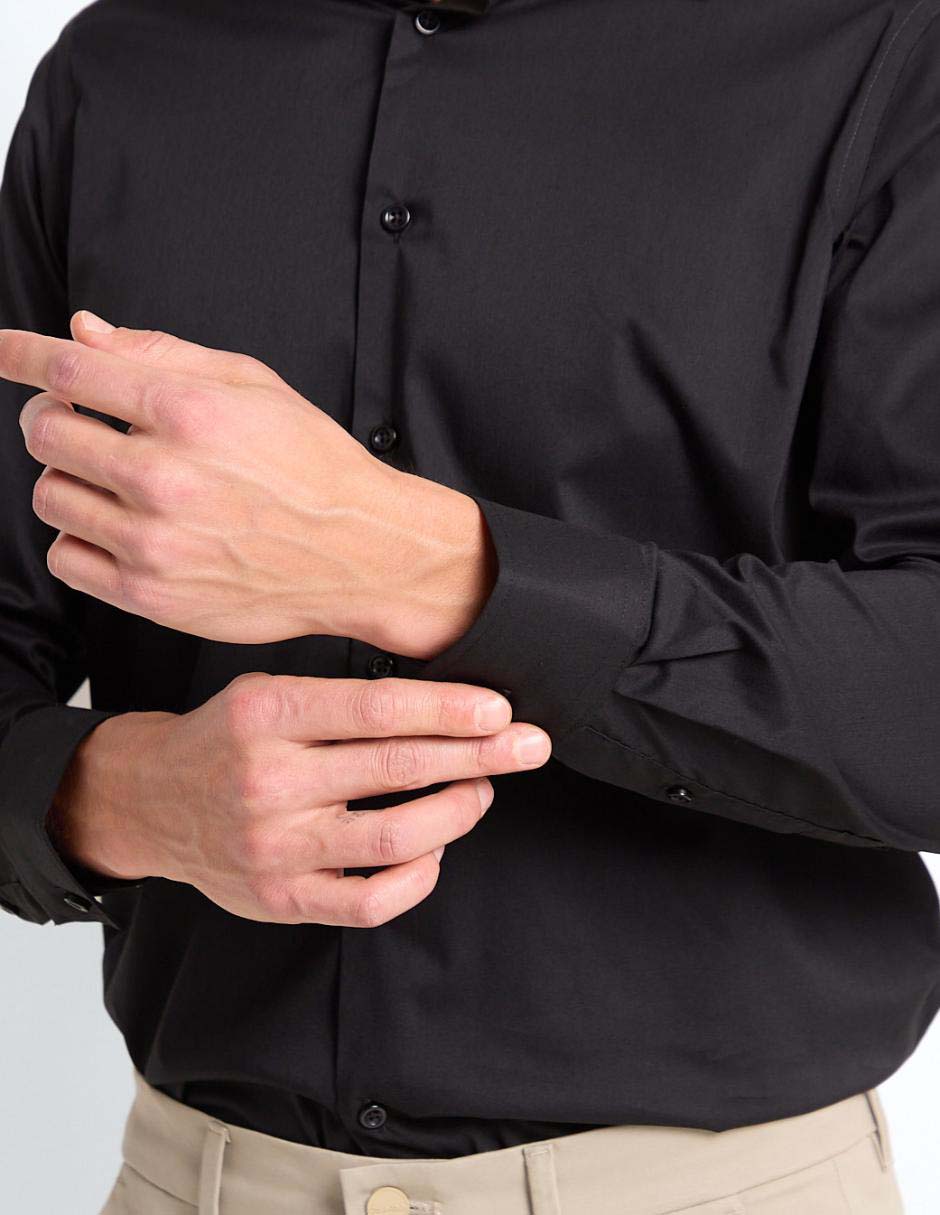Camisa casual de algodón manga larga para hombre 4