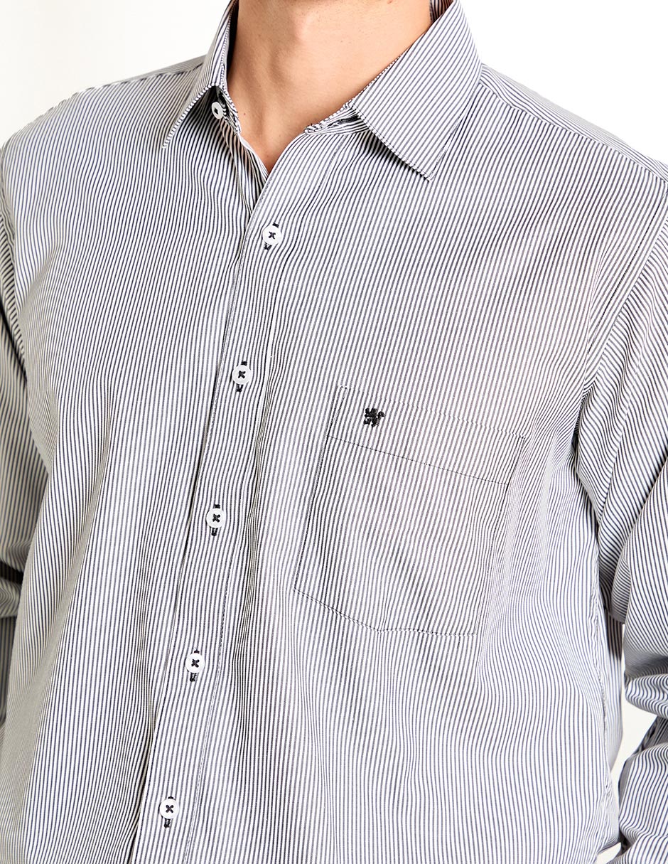 Camisa de vetir de algodón manga larga para hombre 4