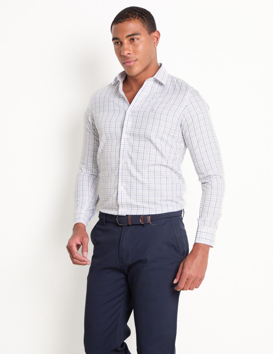 Camisa formal manga larga para hombre