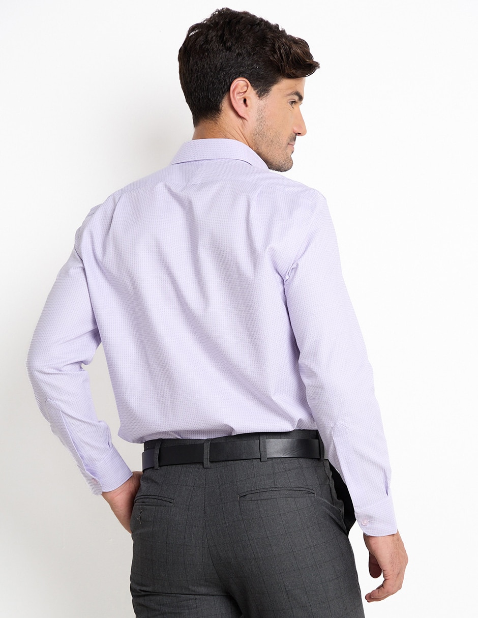 Camisa de vestir de algodón manga larga para hombre
