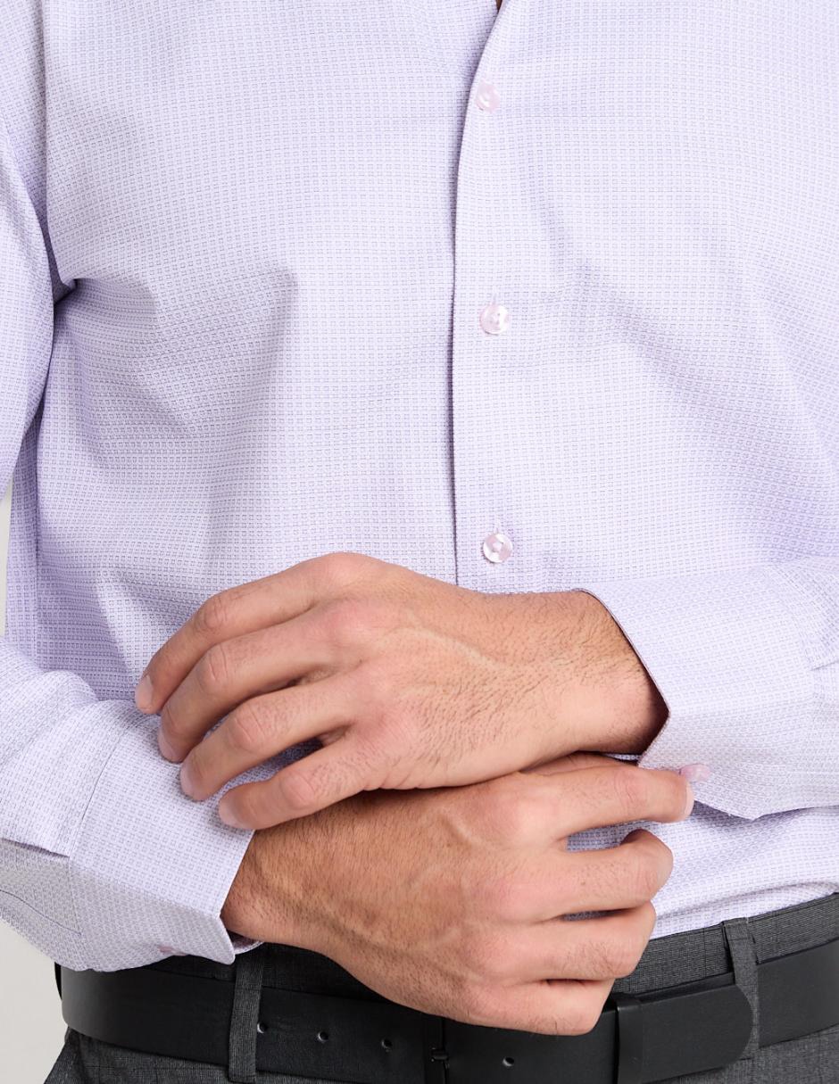 Camisa de vestir de algodón manga larga para hombre