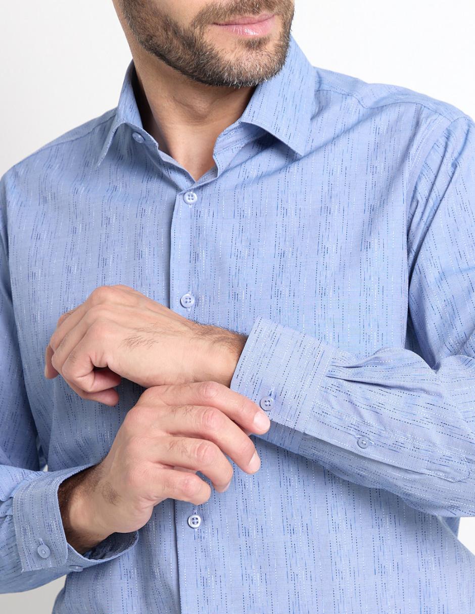 Camisa de vestir de algodón manga larga para hombre