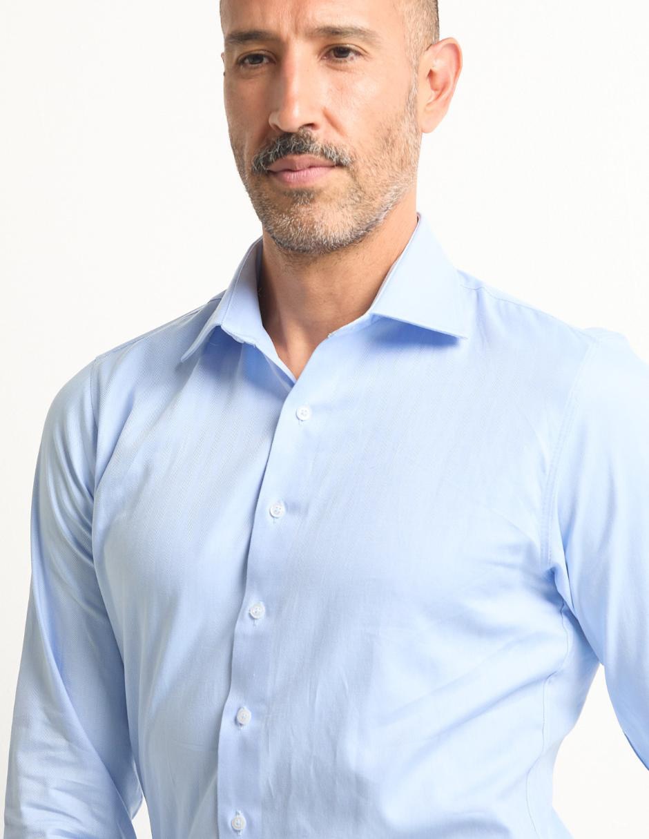 Camisa de vestir de algodón manga larga para hombre 4