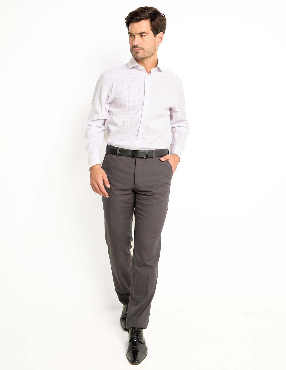 Camisa de vestir de algodón manga larga para hombre