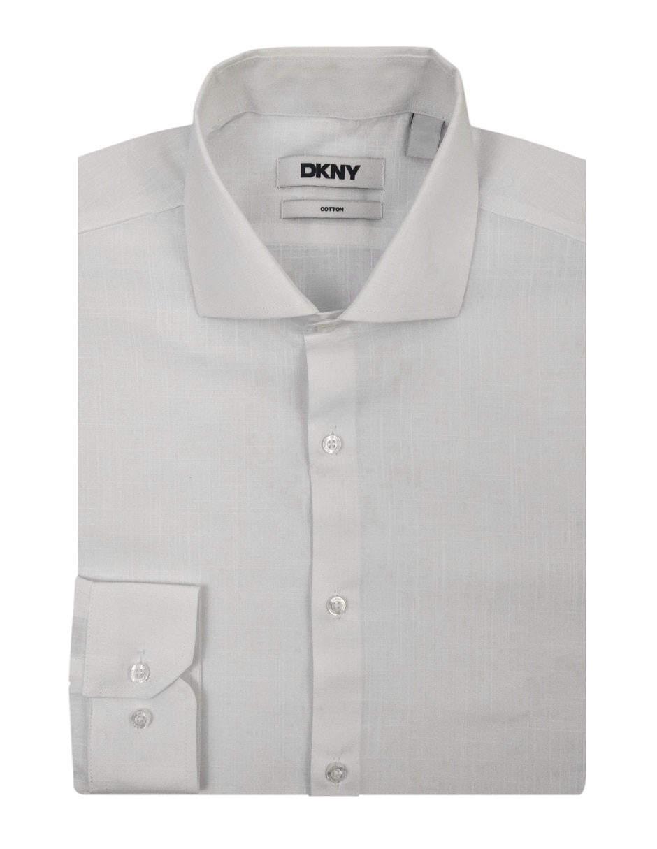 Camisa formal de poliéster y algodón manga larga para hombre