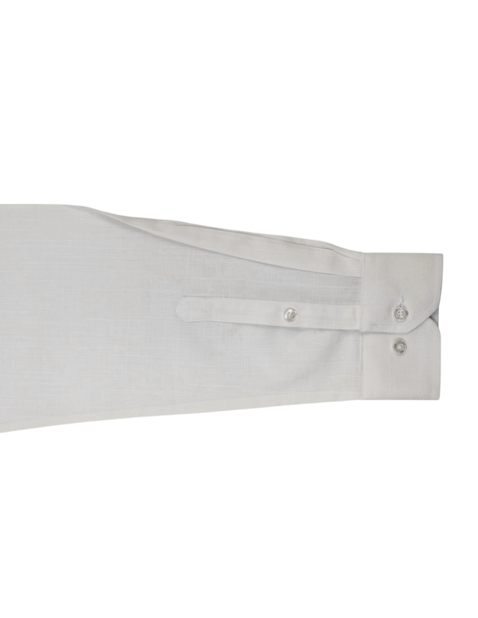 Camisa formal de poliéster y algodón manga larga para hombre 4
