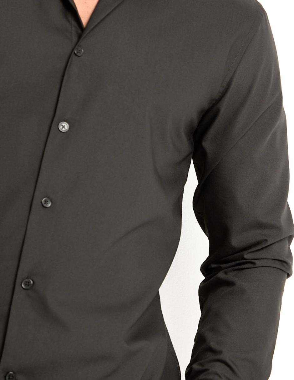 Camisa de vestir de algodón manga larga para hombre 4