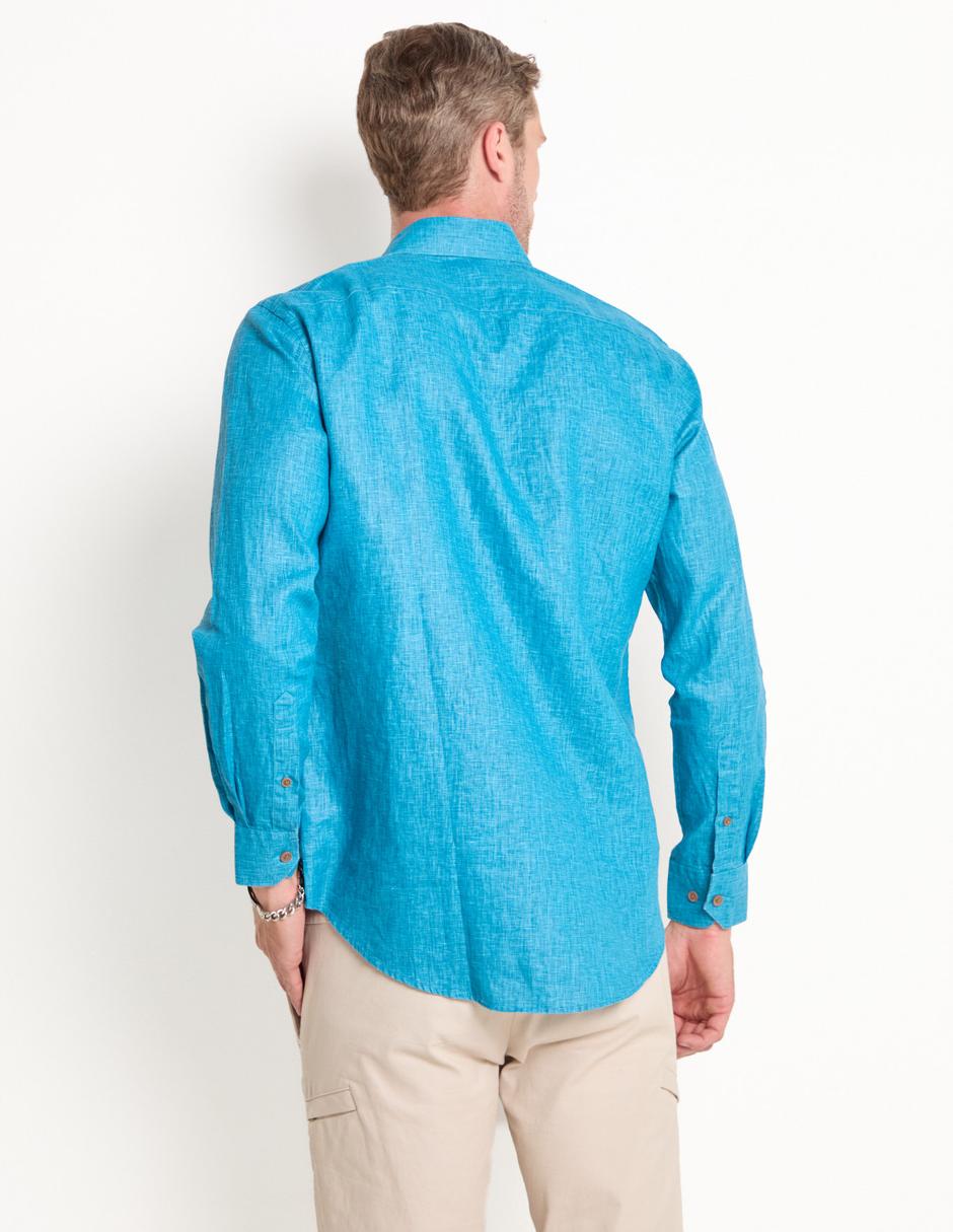 Camisa casual de algodón manga larga para hombre 2