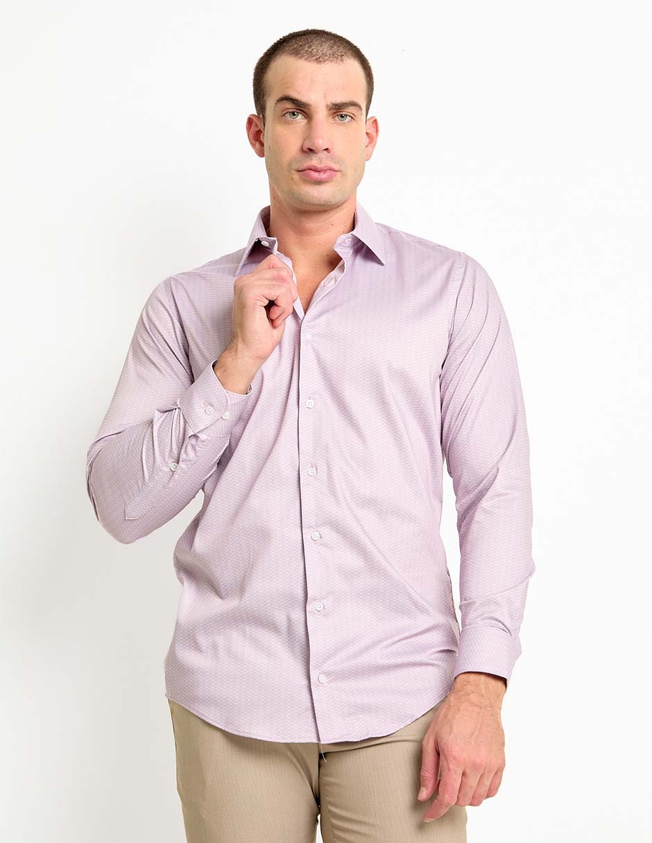 Camisa de vestir manga larga para hombre