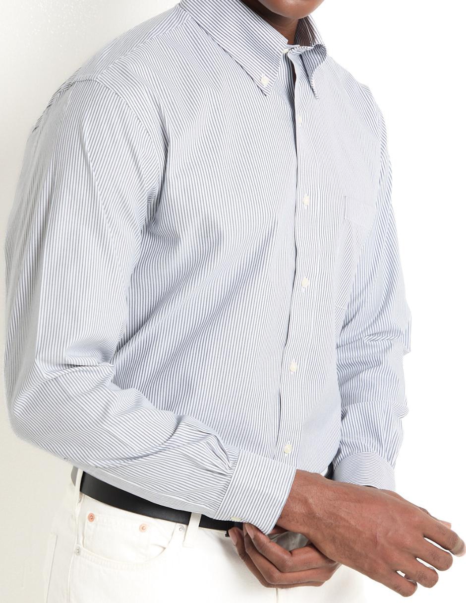 Camisa de vestir de algodón manga larga para hombre 4