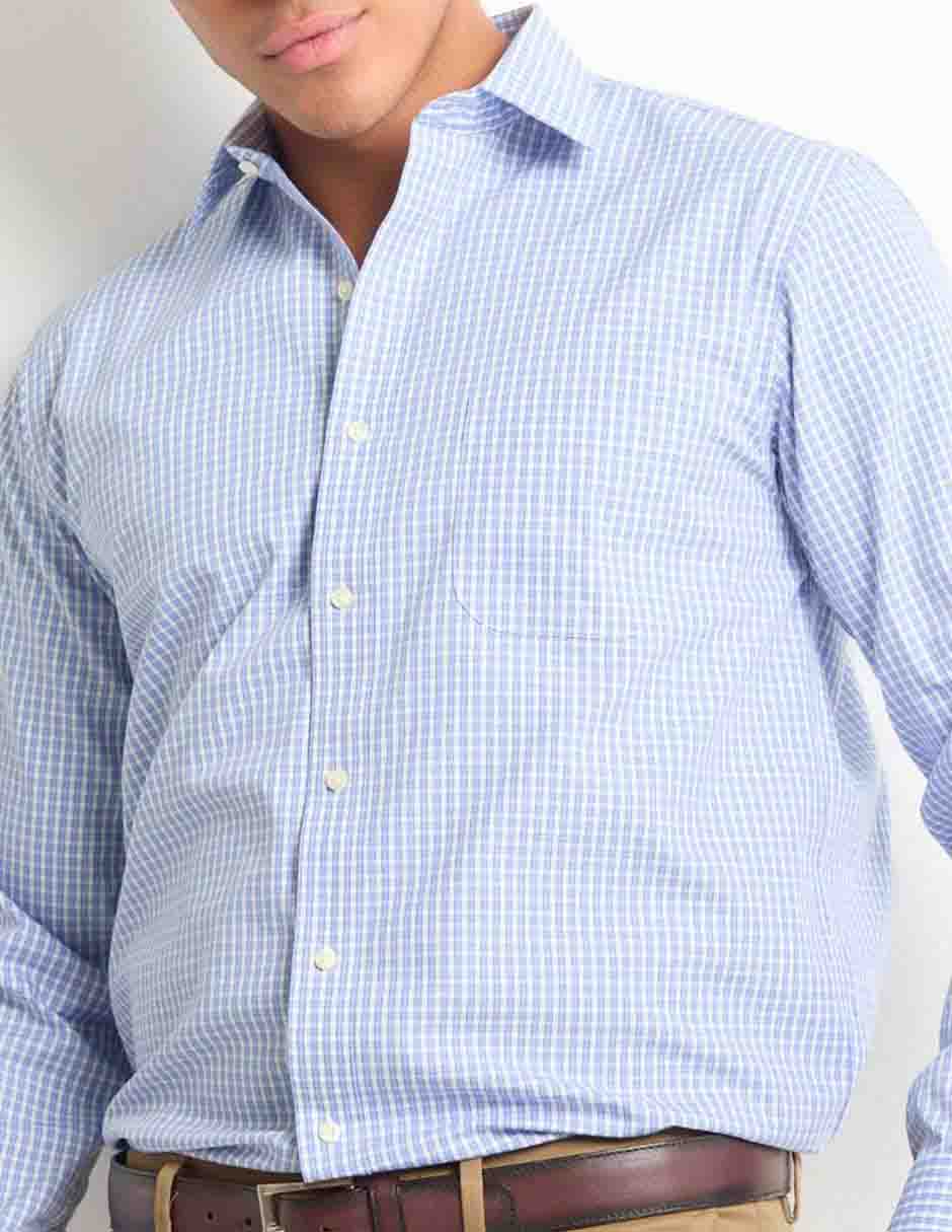Camisa de vestir de algodón manga larga para hombre 4