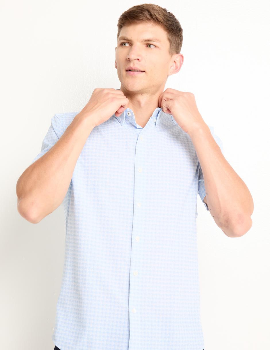 Camisa casual de algodón manga corta para hombre 4