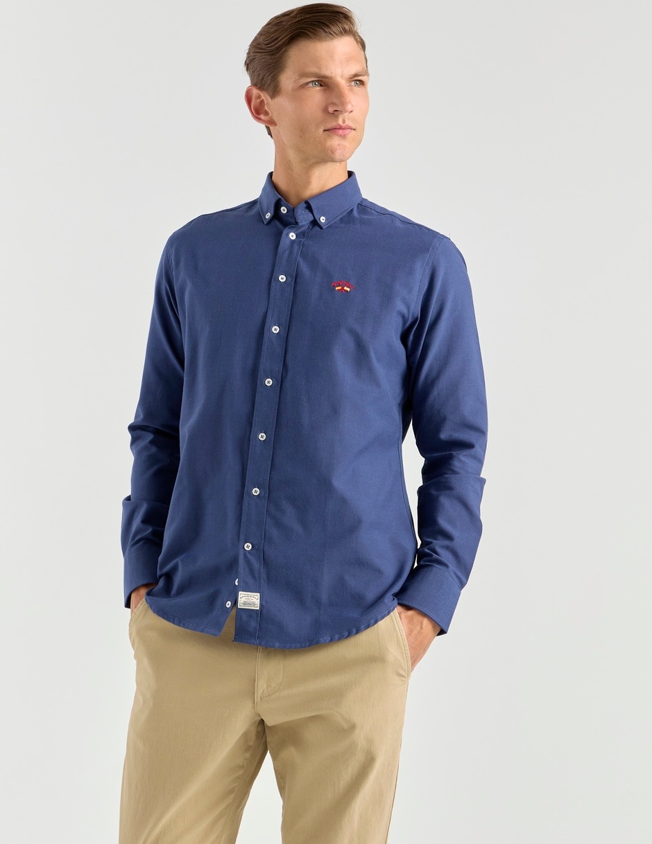 Camisa casual de algodón manga larga para hombre 2