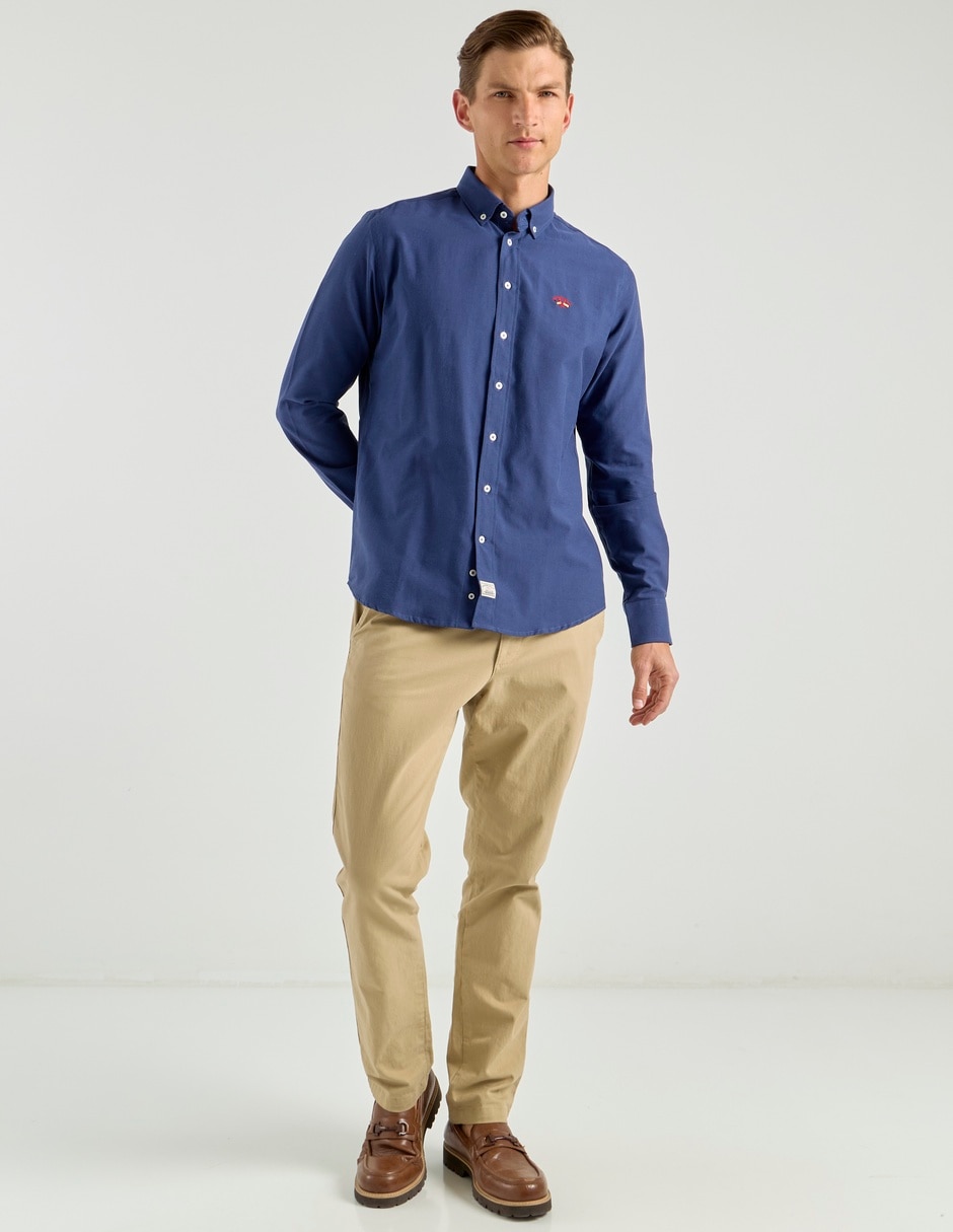 Camisa casual de algodón manga larga para hombre 3