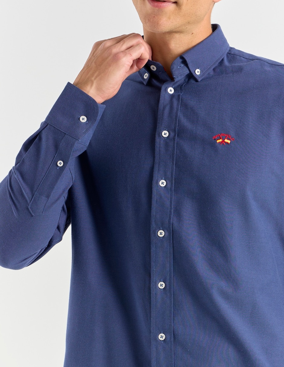 Camisa casual de algodón manga larga para hombre 4
