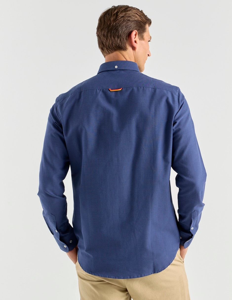 Camisa casual de algodón manga larga para hombre 6