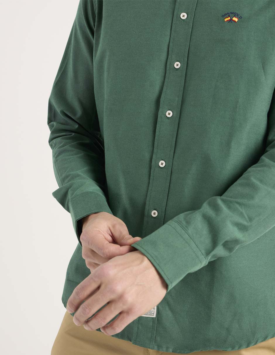 Camisa casual manga larga para hombre 5
